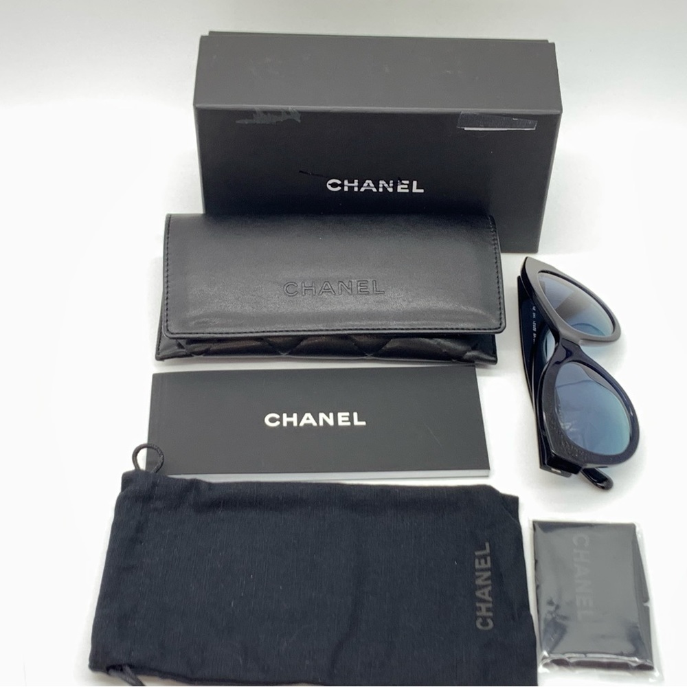 Chanel 5371 Dark Blue Oversized Sunglasses